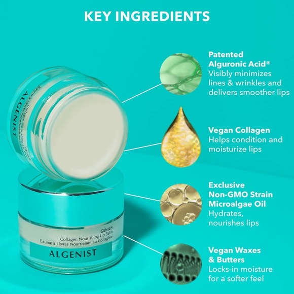Algenist Genius Collagen Nourishing Lip Balm. Hydrate, Smooth, Plump, Filler - Picture 6 of 6